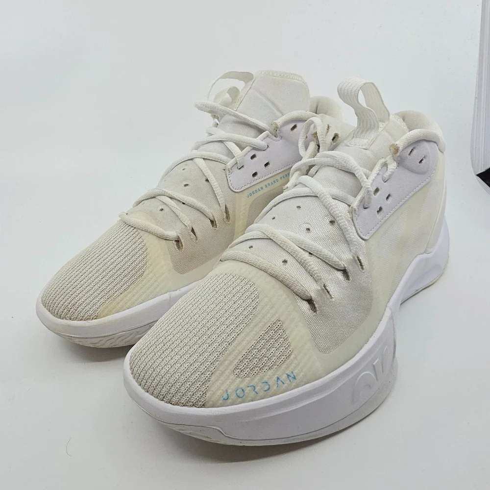 Jordan Bastaketball Shoes Mens Size 9 Zoom Separate White Bleached Aqua DH0249
